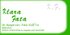 klara fata business card